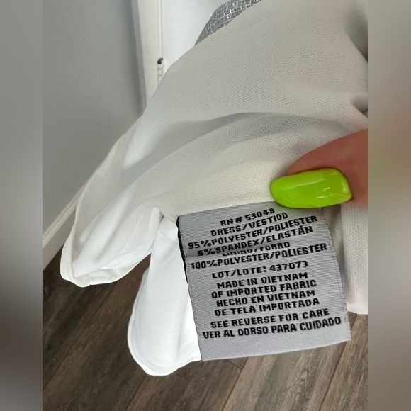 Nightway Long Off-the-Shoulder Metallic Open Leg Maxi Dress - Picture 14 of 14